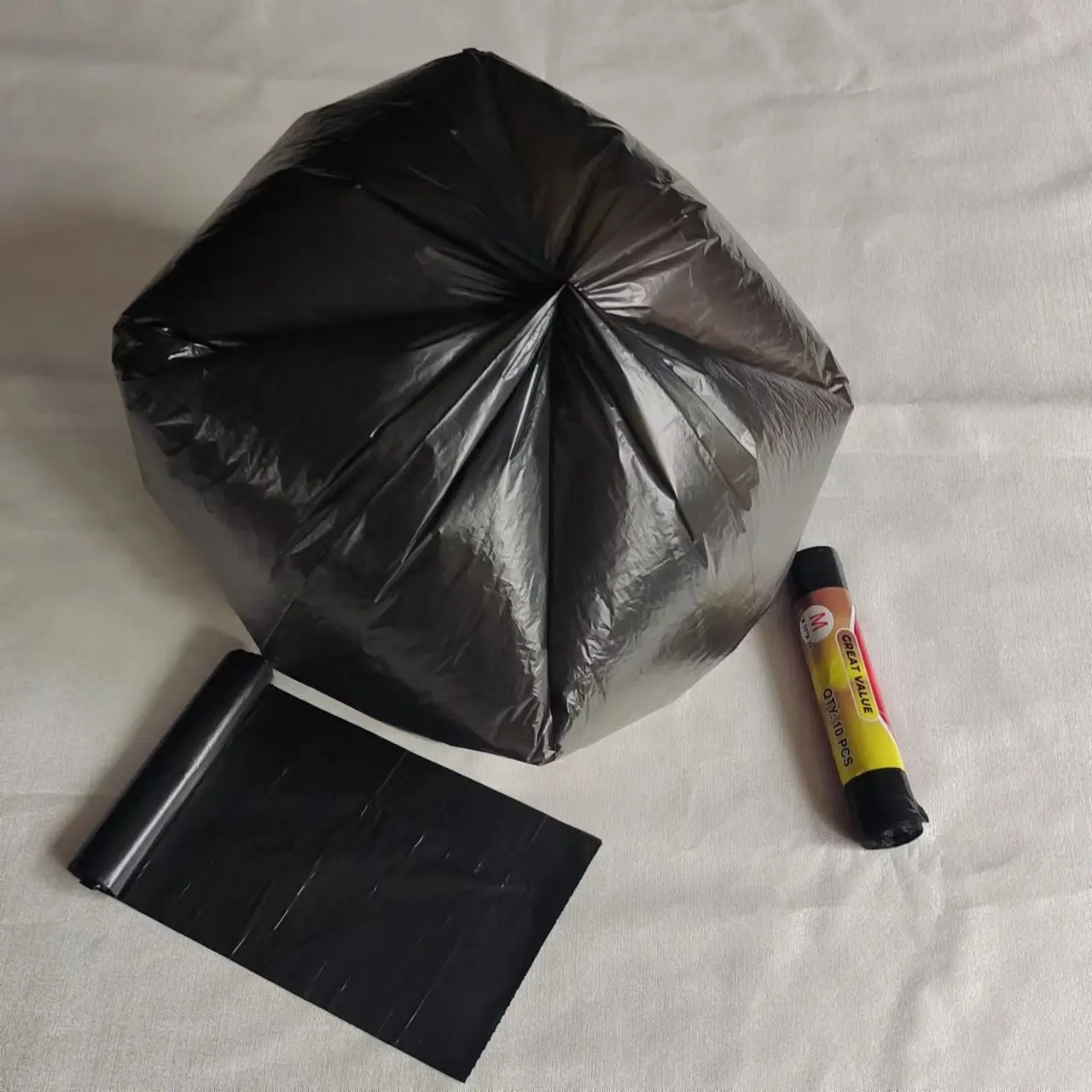 50kg OEM ODM siyah ldpe hdpe plastik büyük yıldız mühürlü alt bin endüstriyel pe çöp çöp kovası gömlekleri çöp torbası