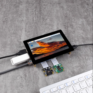 Raspberry PI CM4 All-in-One Pantalla táctil capacitiva IPS de 5 pulgadas Compatible con 4K PoE Pin/Gigabit