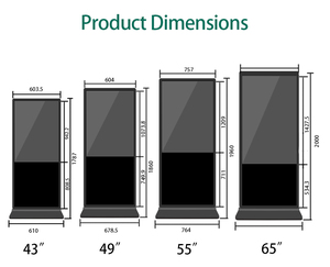Reproductor de señalización Digital de pie, Panel de visualización de pantalla de publicidad de vídeo, quiosco LCD inteligente para interiores 4K, tótem Digital Android - Product Image 2