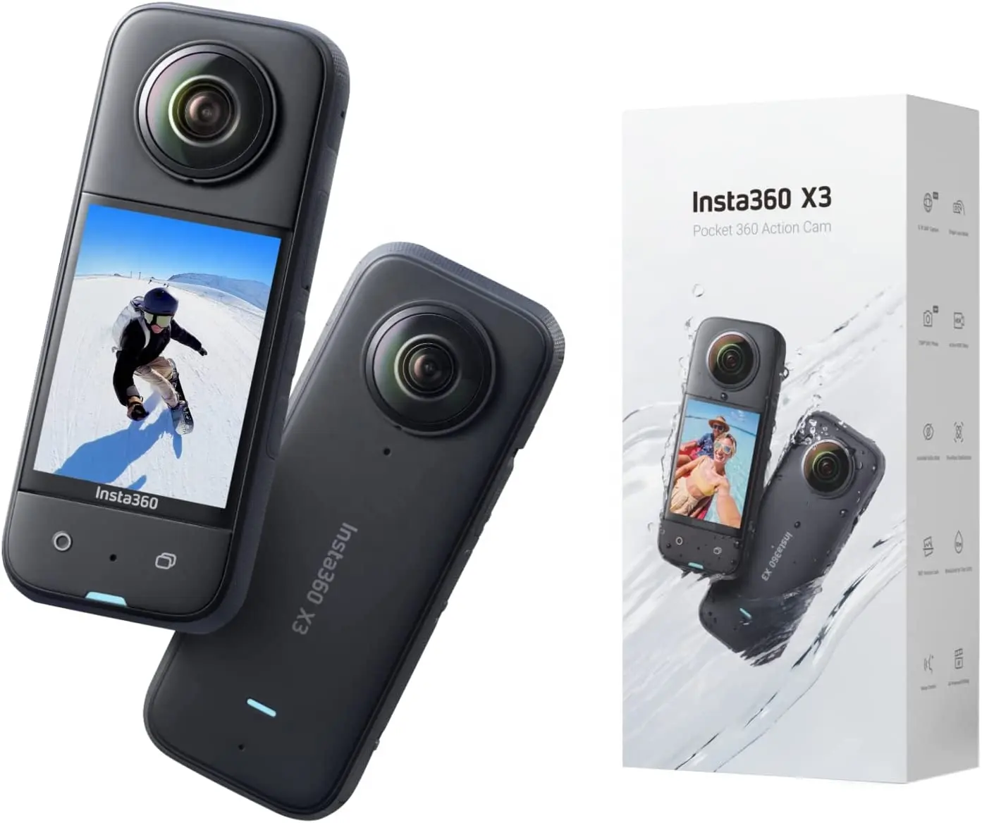 최고의 품질 insta 360 X3 액션 카메라 5.7K 비디오 10M 방수 흐름 상태 안정화 insta 360 하나에 대한 새해 프로모션 가격