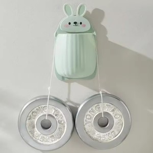 Dễ Thương Thỏ tường treo lưu trữ giá Punch-Miễn phí treo tường điện thoại di động điều khiển từ xa hộp lưu trữ phòng tắm trang điểm tổ chức - Product Image 4