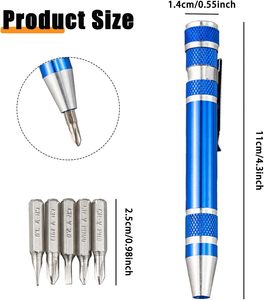 <strong>8</strong> <strong>in</strong> <strong>1</strong> Multi-tool Pen Mini Screwdriver Set Handy Tool Magnetic Portable Screwdriver for Repairing Installing Hand Tool - Product Image 4
