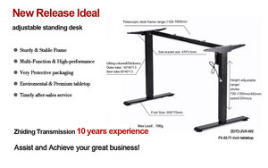 Modern Expandable <strong>Computer</strong> Sit Standing Desk Small Table Electric Height Adjustable Sit to Stand Desk Fram System for Game - Product Image 2