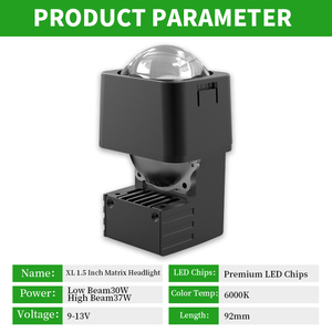 Mini araç aydınlatma sistemi, 60w 5800k araba güçlendirme süper parlak 1.5 inç Bi Led projektör Lens farlar - Product Image 2