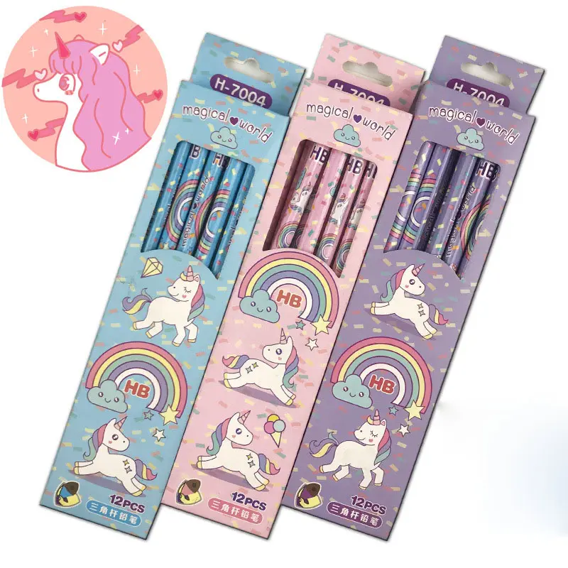 JPS OEM Lapislázuli De Unicornio Estándar Lindo Unicornio Set Lápiz