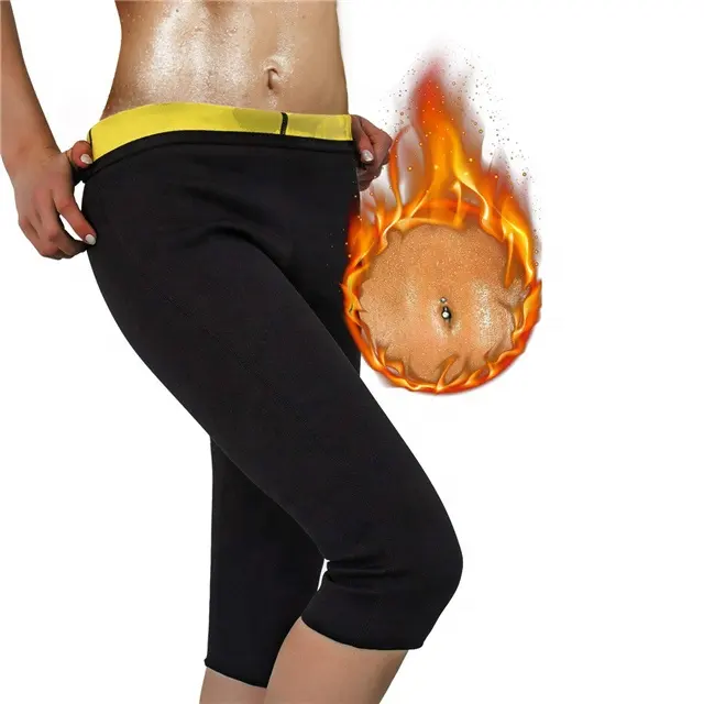 Pantalones adelgazantes de neopreno para mujer, Leggings moldeadores de Sauna Capris para perder peso y quemar grasa