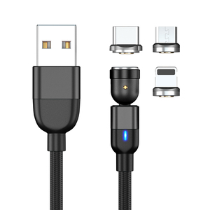 1m 2m Usb数据3A快速充电Usb至Type- C 8pin Micro 3合1电缆不同颜色电话充电器电缆 - Product Image 1