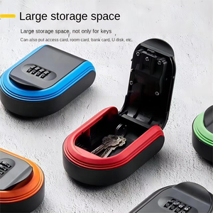 Wall Mount Key Lock Box, 4 Digit Password <strong>Code</strong>, Security Lock, No Key for Home Office, Safe Secret Storage Box Organizer