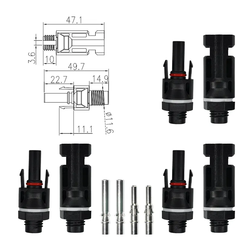 Shunkonn 1000V 30A dc Pv güneş Mc panelleri montaj konnektörleri güneş bağlayıcı PV paneli bağlantı sistemi için