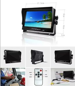 Último diseño de pantalla táctil de 7 pulgadas, soporte en U, modelo de Monitor de camión de coche con parasol, entrada de vídeo de 2 canales, respaldo de Vista trasera - Product Image 4