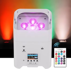 Fabrika kablosuz LED Uplight 6x18W RGBWAUV DMX512 kontrol sahne KTV düğün etkinlikleri için matris ışık Uplight par ışık parti - Product Image 2