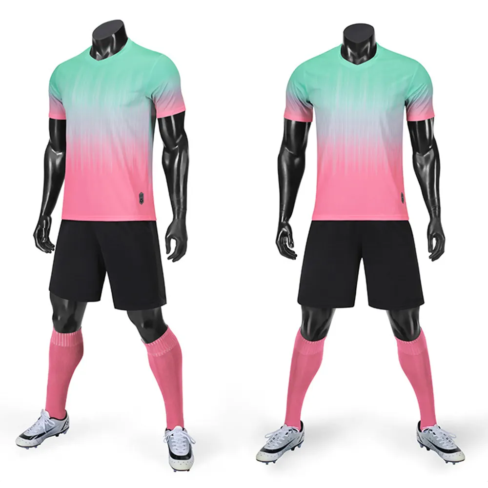 Vendita all'ingrosso stampa personalizzata per bambini calcio e calcio maglia Kit nuovo abbigliamento sportivo Stock con Team Design