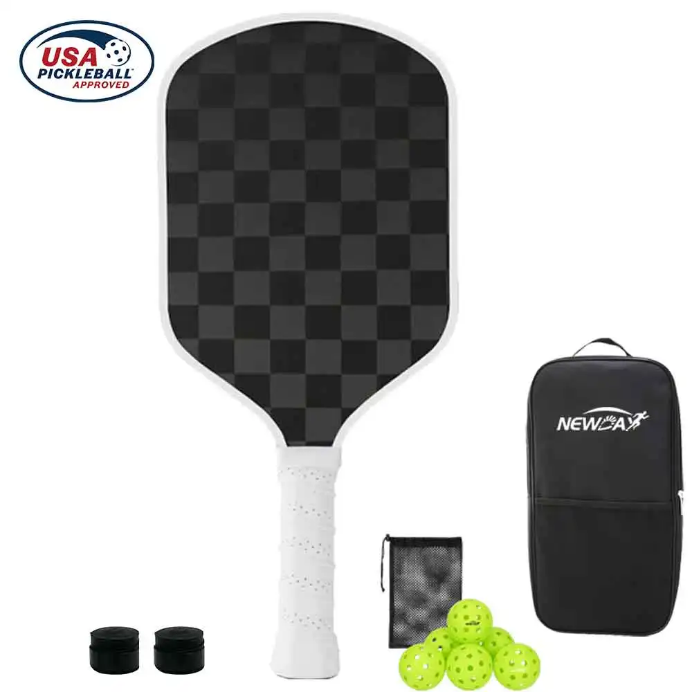 Venta caliente 12k 18K Superficie de fibra de carbono Termoformado Pickleball Paddle con inyección de espuma