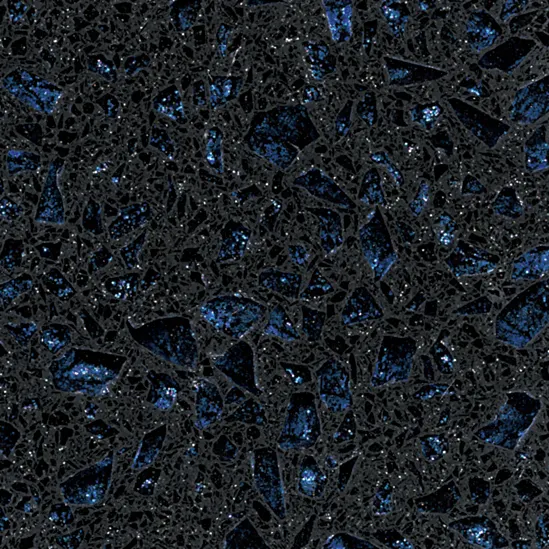 Cristallo Brillante Blu Lastre di Pietra di Quarzo Pietra Scintillante Artificiale