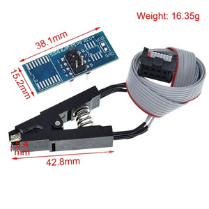 CH341A Programmierprogramm Komplettset 24 25 Serie USB-Programmiermodul + SOIC8 SOP8 Testclip - Product Image 1