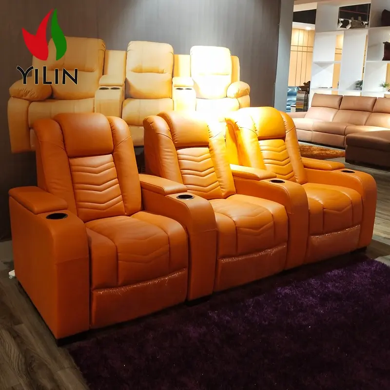 Fornitura di fabbrica sedili per cinema privato sedia per home theater divano moderno poggiatesta regolabile sedili per cinema reclinabili elettrici
