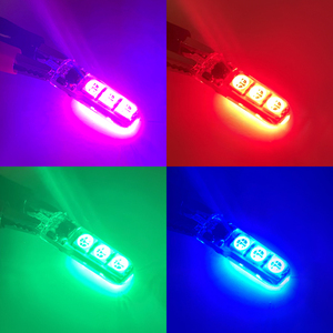 T10 Led Canbus ampul araba iç Led Remote RGB çakarlı lamba uzaktan kumanda ile 12V Controller - Product Image 5