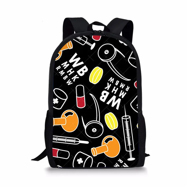 ใหม่พิมพ์วัยรุ่น Casual Daypack พยาบาลเด็กโรงเรียนกระเป๋าเป้สะพายหลังพยาบาลนักเรียนกระเป๋าโรงเรียนแพทย์