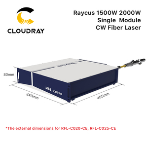 Cloudray最新的Raycus单模块激光源1000W 1500W 2000w 3000W用于光纤激光切割机 - Product Image 6