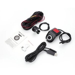 U5 1080P无屏车载录像机迷你隐藏仪表盘凸轮2通道车载Dvr摄像机前后Usb录像机 - Product Image 4