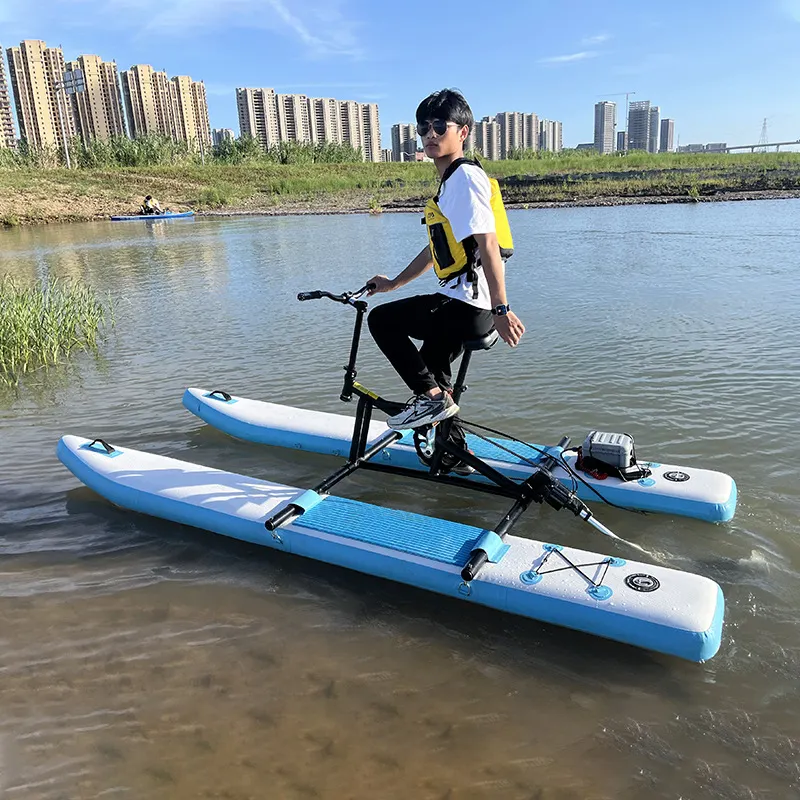 OEM Neues Design aufblasbare Wasserfahrräder Pedalboot schwimmendes Fahrrad