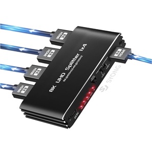SY 48Gbps para HDMI 2,1 HDCP 2,3 Auto EDID Conmutador de video múltiple de 4 puertos 1 en 4 salidas 4K Video Audio Splitter 1x4 para HDMI Splitter A - Product Image 1