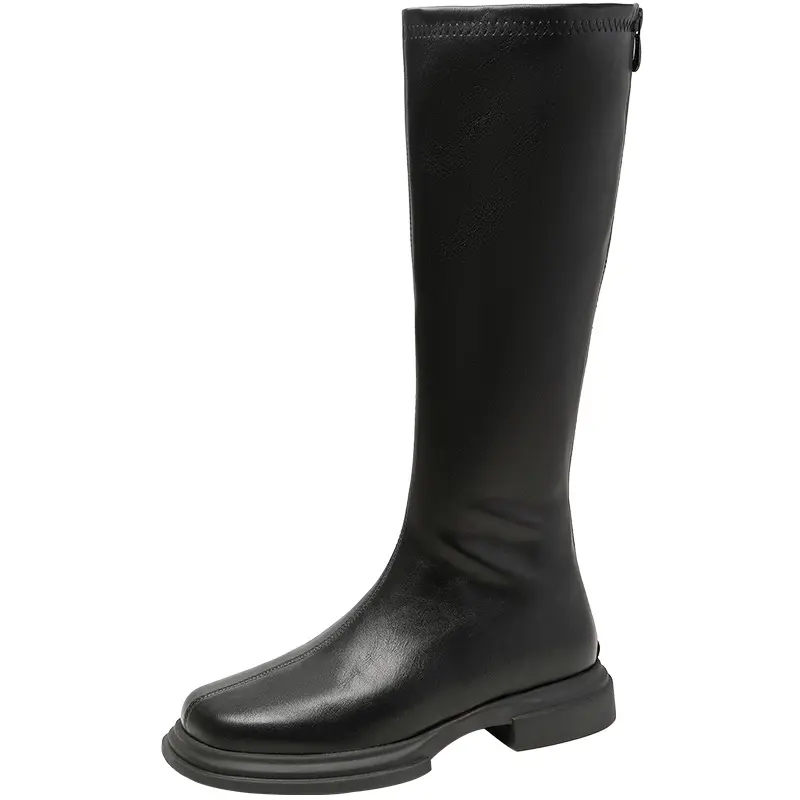 DUSTO Fashion Trend Bequeme Damen stiefel mit runden Zehen und Reiß verschluss