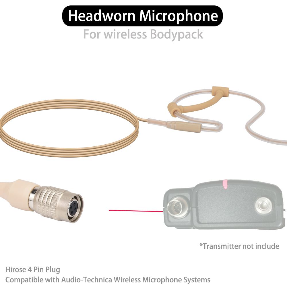 Beige (Hirose 4-Pin for Audio-Technica)