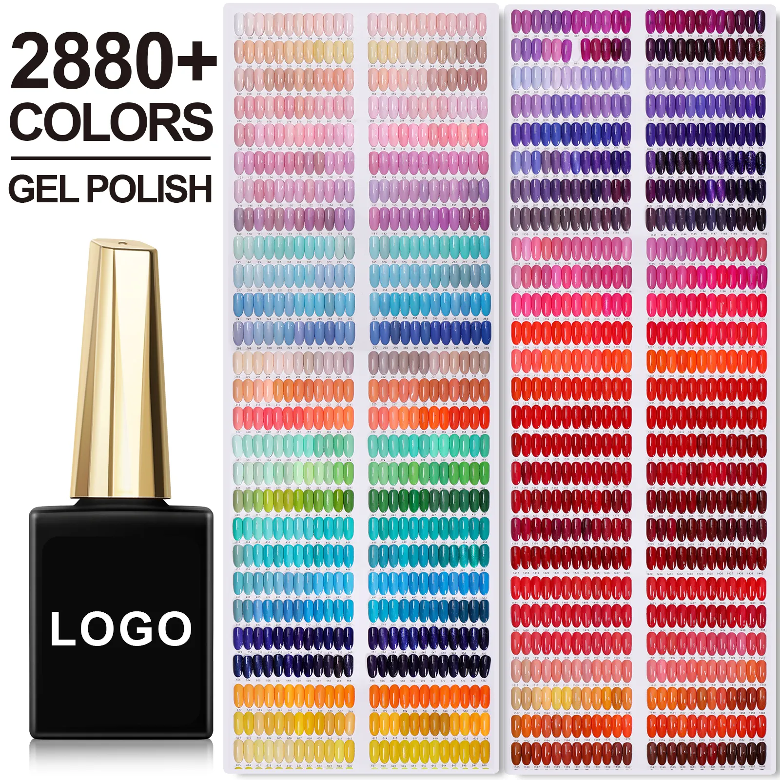 Gel UV smalto su misura Logo 2880 colori vendita calda Gel smalto OEM/ODM Gel smalto Logo personalizzato marchio privato rendere il vostro marchio