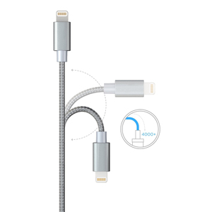 MFiグレー編組Usb AからiOS8ピンディスプレイポート電線データ充電携帯電話フレックスケーブル - Product Image 3