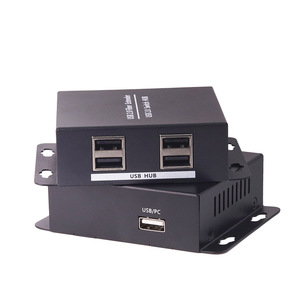 Convertidor de medios USB a fibra óptica sobre cable de fibra SM hasta 10KM USB2.0 1 entrada 4 salida