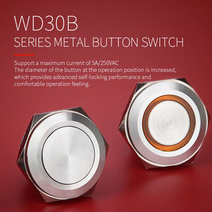 30mm <strong>Push</strong> <strong>Button</strong> Customized Head Multicolor Waterproof IP67 12/24//36V Metal <strong>Push</strong> <strong>Button</strong> <strong>Switch</strong> 5A - Product Image 4