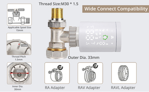 Термостат для умного дома HY368 Zigbee, термостат с радиатором и клапаном отопления, работает от приложения Alexa Voice - Product Image 6