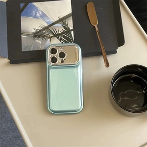เคสโทรศัพท์แฟชันติดหน้าต่างขนาดใหญ่ไล่ระดับสีทึบเรียบง่ายระดับสีล้วนสำหรับ iPhone 14 PRO MAX 13 Pro 12เคสสำหรับ Apple 15 - Product Image 3
