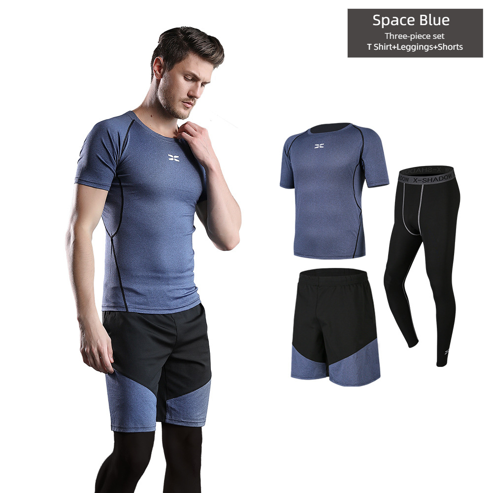 Juego de 3 piezas Space Blue Men Gym Fitness