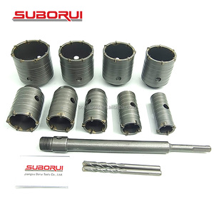 Suorui SDS Plus M22碳化钨墙TCT水泥孔锯混凝土砌体墙砖电动空心芯钻头