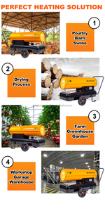 50kw hoạt động ổn định công nghiệp trực tiếp dầu đốt DIESEL dầu hỏa nóng cho gà brooder nhà lợn trang trại - Product Image 6