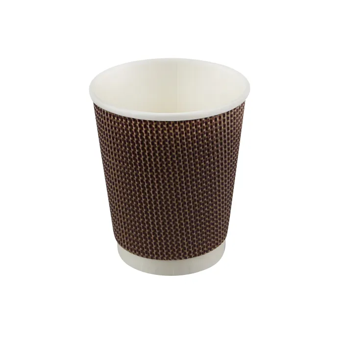 Eco-friendly tirar ripple parede café copo de papel para café para bebidas chá expresso isolado bebidas frias reutilizáveis