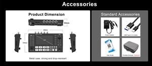 Conmutador de video profesional de 5 canales: conversión de pantalla horizontal-vertical suave para videoconferencias, transmisión en vivo y transmisión rápida - Product Image 6