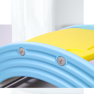2-IN-1 çocuklar tahterevalli Teeter Totter çocuk masa ve sandalye seti ile kolay kavrama kolları kapalı açık oyun odası arka gri bebek oyuncakları - Product Image 3