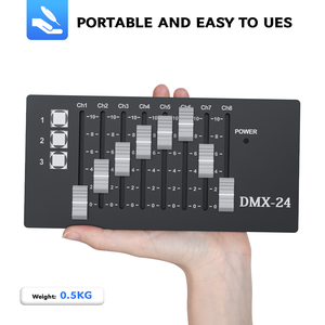 USB wiederaufladbarer Mini-DMX 24-Kanal-Controller DMX-Konsole Bühnenparty tragbarer DJ-Ausrüstungs-Controller