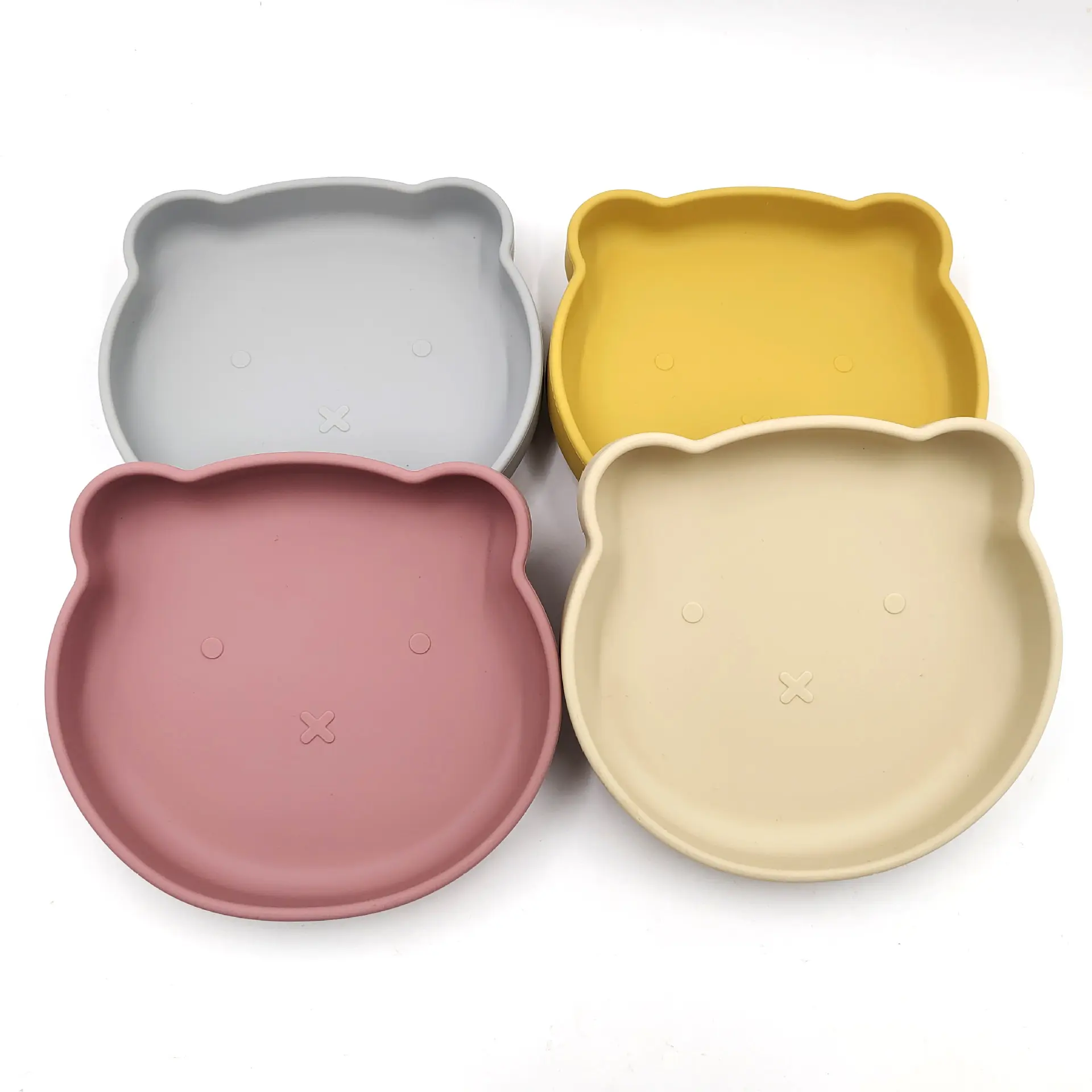 Forniture per l'alimentazione del bambino in Silicone Cosas De Bebes Plato Bebe Silicon Kids Plate Base per ventosa a prova di fuoriuscita ciotola per bambini