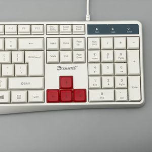 Tastiera da ufficio ergonomica di vendita calda Full-size cablata con connessione USB Design personalizzato per K-107CW di applicazioni informatiche - Product Image 2