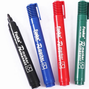 Foska-Marcador permanente Jumbo de punta de cincel y bala de colores surtidos con certificación MSDS y logotipo personalizado - Product Image 1