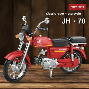 Retro motosiklet JH-70 simülasyon 1:12 alaşım modeli sürgülü ses ve ışık efektleri çocuk oyuncak araba süs - Product Image 2
