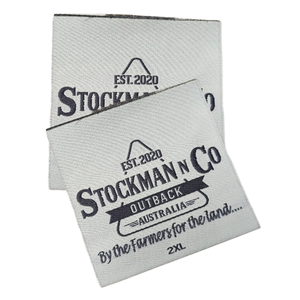 Low MOQ 50 PCS <strong>Customized</strong> Tag <strong>Labels</strong> High Density Woven Polyester Neck <strong>Labels</strong> <strong>Customized</strong> Damask Garment Woven <strong>Labels</strong>