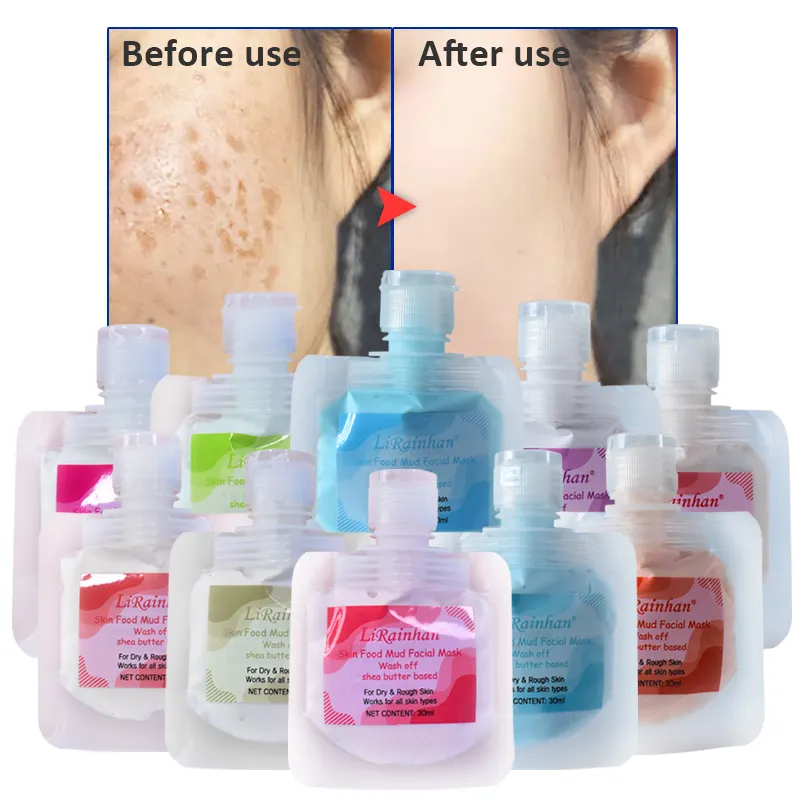 Laver la boue masque facial marque privée nourrissant traitement de l'acné réparation apaisant laver la boue masque facial