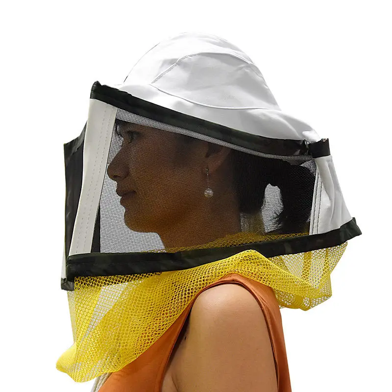 Sombrero de protección para apicultor, a la moda, con velo cuadrado