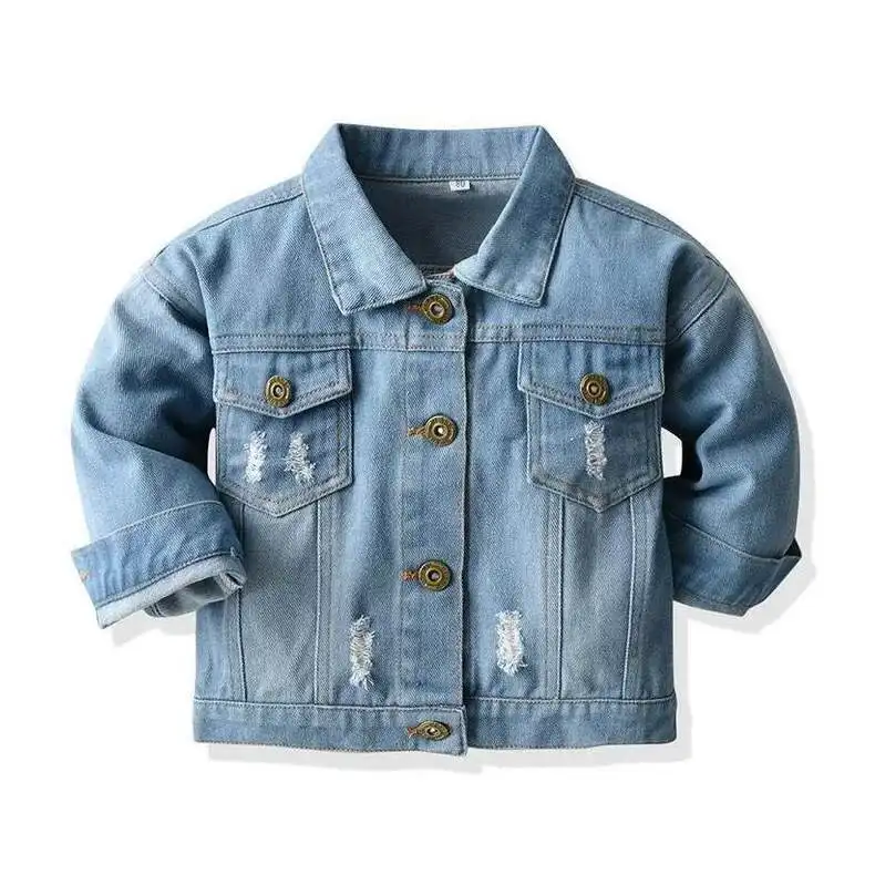 Offre Spéciale Enfants Bébé Enfant Petits Garçons Filles Outwear Jean Denim Manteaux Enfants Denim Veste Pour l'automne