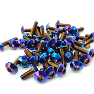 工場直送M6X12/15/20/25mm GR5チタン合金アンブレラヘッドヘックススクリューオートバイ改造用DIN標準プレーン仕上げ - Product Image 1